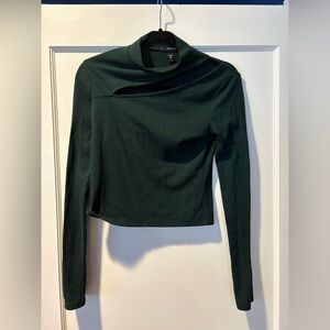 Aqua brand forest green cut out longsleeve